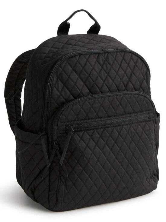 Vera Bradley Bancroft Backpack Moonless Night Premium Cotton Black Laptop New